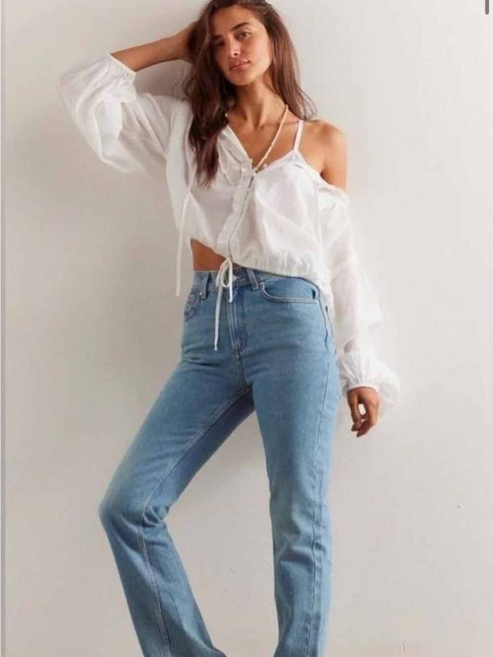 Xena High Rise Slim Straight Jeans In Union Blue nwt